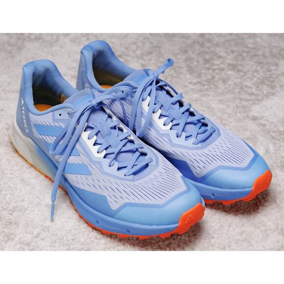Adidas Terrex Agravic Flow 2 Low Blue Dawn Impact Orange Running Shoes Mens 11 - Picture 1 of 13